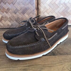 Sperry Top-Sider Shoes Men's Size 9 Brown Suede Sunspel Gold Cup Loafers Slip On